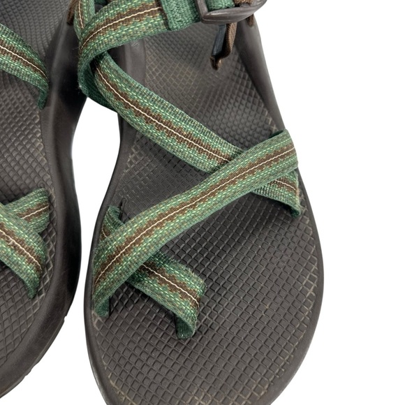 CHACO'S Men's Z Size 11 Green & Brown Strap Hiking Outdoors Waterproof Sandal - Picture 5 of 8